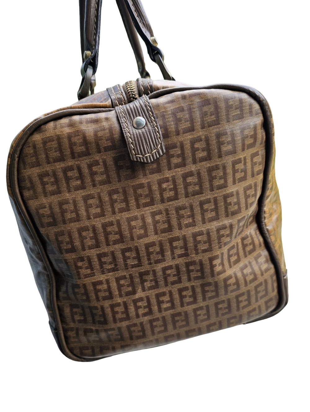 Fendi Duffel *COA Included* Zucca Boston Bag - Picture 4 of 16
